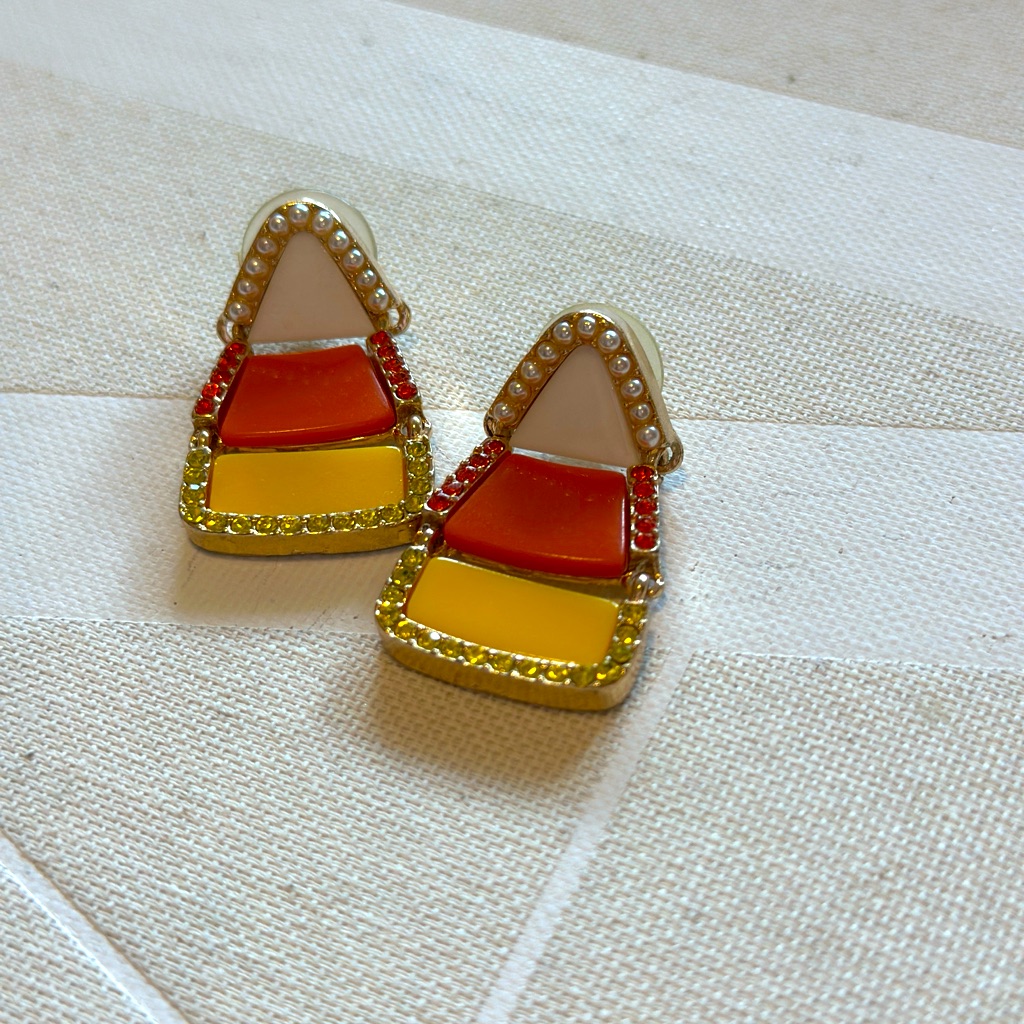 Candy Corn Earrings 15$